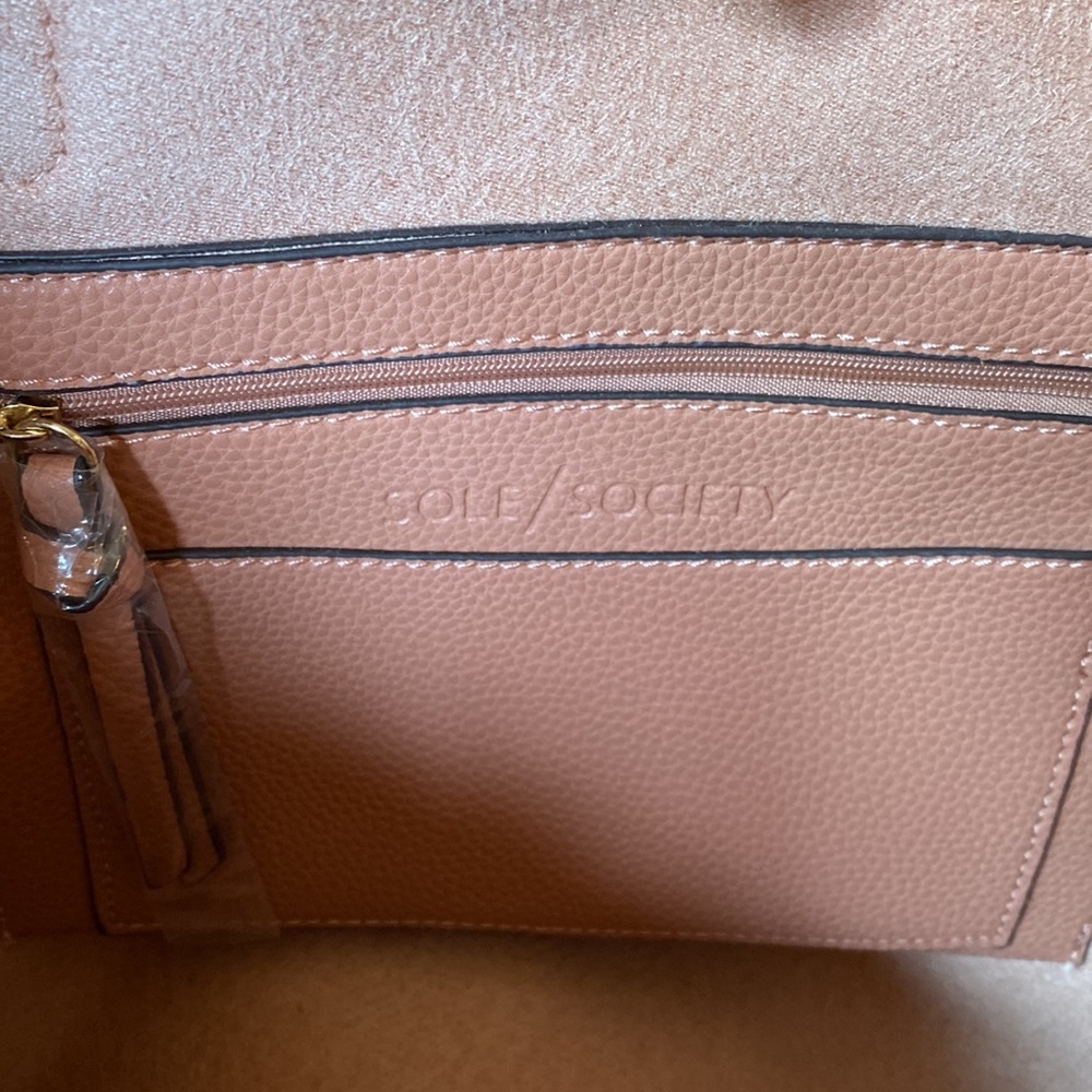 Peachy color Sole Society Tote Bag - Picture 3 of 4